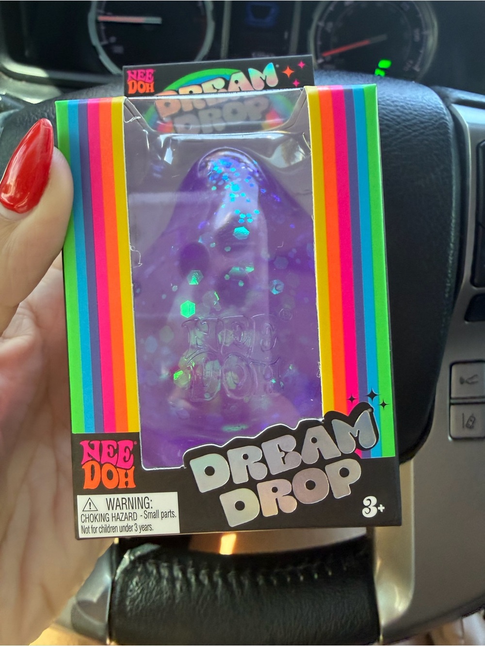 Dream Drop Purple Glitter Stress Toy